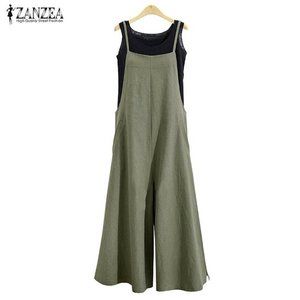 ZanZea Olive Green Jumpsuit Overalls XXL